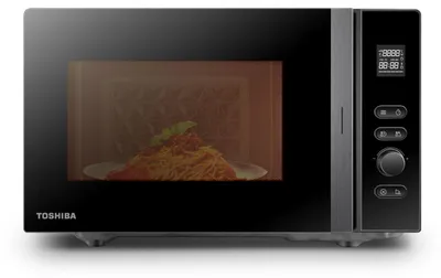 Obrázok produktu pre Toshiba MV-AM20T(BK), Na pracovnú dosku, Sólo mikrovlnná rúra, 20 L, 800 W, Vstavaný displej, Tlačidlá, Otočné