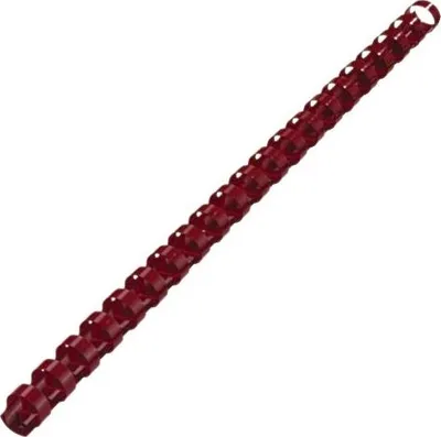Image de Q-Connect® 5345204 Plastik-Binderücken, 6 mm, für 25 Blatt, rot, 100 Stück