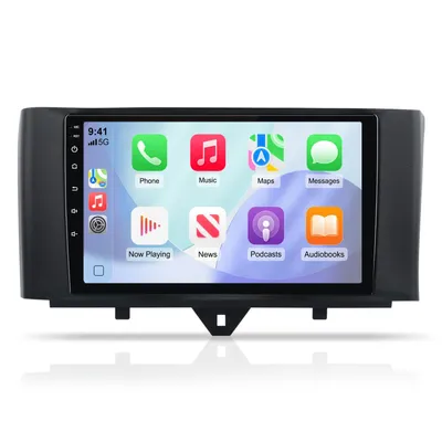 Obrázek produktu pro Android autorádio 9‘’ 64GB pro Smart Fortwo 451 facelift 2010–2015 – CarPlay Android Auto GPS navigace Bluetooth WiFi DAB+