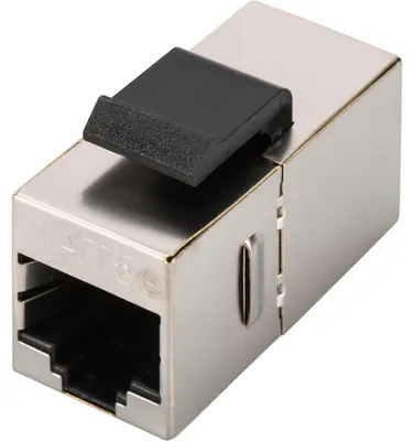 Imagen del producto de Adaptador modular DIGITUS, categoría 5e, blindado, con 2 conectores RJ45