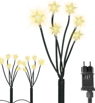 Produktbild von LED Gartenstecker 5er Set Funkelnde Sternenstäbe für den Außenbereich