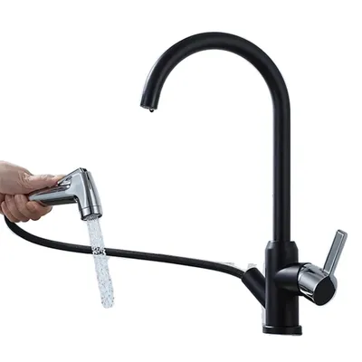 Produktbild von Küchenarmatur, flexibler Ausziehschlauch, deckenmontiertes Design, 04027LB