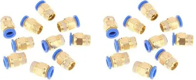 Immagine prodotto di Set da 20 pezzi con filettatura da 8 mm e adattatore per raccordo pneumatico da 1/4 BSP