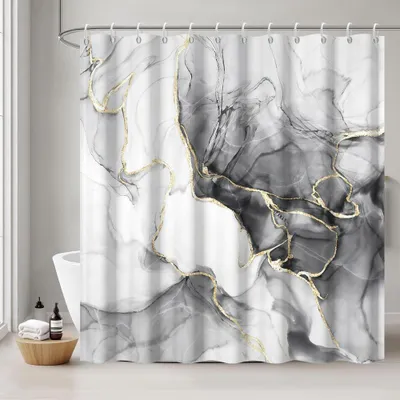 Imagen del producto de Cortina de ducha resistente al moho, 240 x 180 cm, repelente al agua