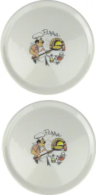 Produktbild von Saturnia Pizzateller mit Muster (2 Stück, Pizzabäcker Ø 33cm)