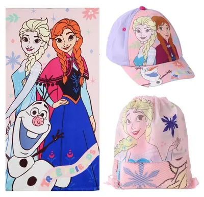 Zdjęcie produktu dla Zestaw ręczników i czapki Disney Frozen