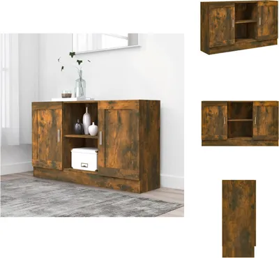Produktbild von vidaXL Sideboard Räuchereiche 120x30,5x70 cm Holzwerkstoff -  Sideboards