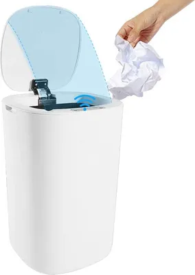 Obrázek produktu pro Elektrická odpadková nádoba o objemu 9 l s automatickým senzorem, bílá