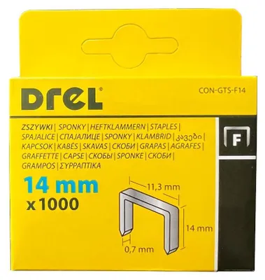 Produktbild von Heftklammern Typ F 14mm für Tacker 1000 Stück