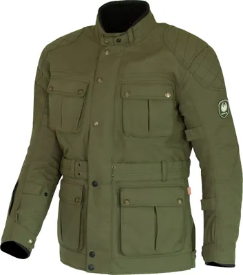 Productafbeelding van Merlin Burslem, groene, waterdichte motorjas van textiel, maat L
