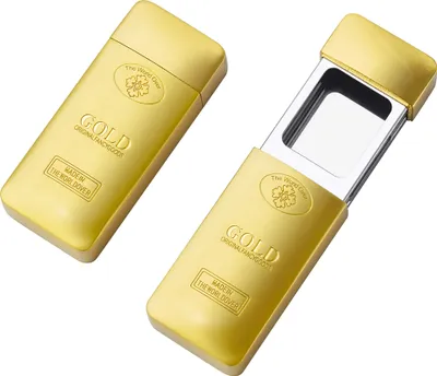 Produktbild von Taschen ASCHENBECHER "GOLDBARREN" 7x3cm mit Deckel aus Metall Gold Mini Reiseaschenbecher Taschenaschenbecher Reise Outdoor 37