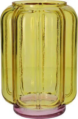 Produktbild von Gift Company Jacquard Vase Wave M gelb 20,5cm
