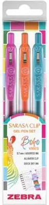 Obrázok produktu pre Gélové pero "Sarasa Clip Boho Vibes", 3 rôzne farby, 0,33 mm, stláčací mechanizmus, ZEBRA 99432