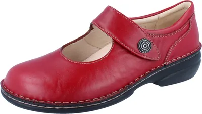 Productafbeelding van Finn Comfort Laval, Campari, Rood, Leer, NIEUW, Dames, Slipper - Dameschoenen. Comfortabele ballerina/slipper, rood