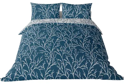 Zdjęcie produktu dla Komplet pościeli Brielle Mako Satin Reversible, 100% bawełna, gęstość 220 nici, zamek błyskawiczny, 3-częściowy zestaw: poszwa na kołdrę 240 x 220 cm, poszewki na poduszki 2 x 65 x 65 cm, kolor granatowo-szary