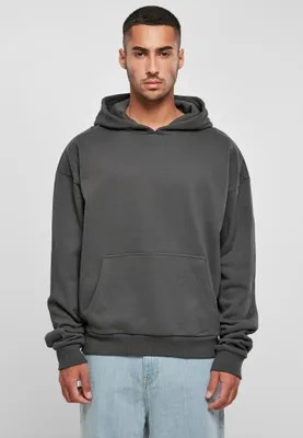 Image de Build Your Brand BY162 | Ultra Heavy Coton Box Hommes Hoody - Sweat à capuche - Couleur : Dark Grey - Taille : XS