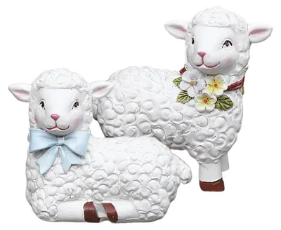 Produktbild von Deko Gartenfiguren aus Harz - Lammstatue für den Außenbereich