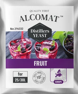 Produktbild von Fruit Distillers ALCOMAT Yeast Alkohol Hefe | Brennhefe  Destillation| auf 25/30 Liter | bis 17%, 1 Stück