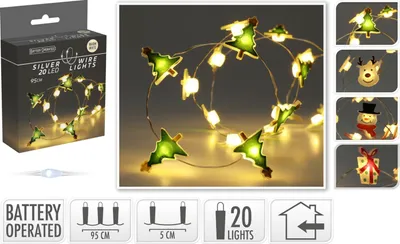 Immagine prodotto di Illuminazione a filo d'argento con deco 20LED