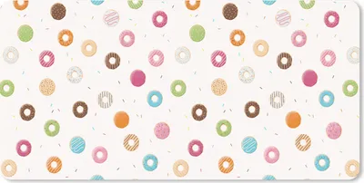 Produktbild von MuchoWow® Mauspad Mousepad Puber - Donut - Lebensmittel - Muster 60x30 cm - Mousepads - Maus Mat - Pad - Mausunterlage - Nachhaltig
