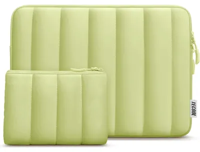 Immagine prodotto di Custodia per laptop da 15,6 pollici, color avocado, con tasca per accessori, impermeabile e resistente agli urti