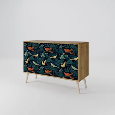Produktbild von Spacerebels Kommode mit 2 Türen - Sideboard Komodenschrank - Highboard - Kleiderschrank Möbel - Wohnzimmer Schlafzimmer - 57,5×111×42 (HxBxT)