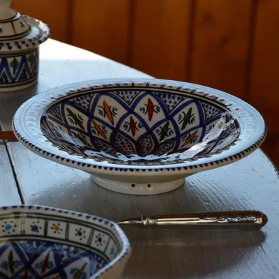 Image de Assiette Tebsi Bakir bleu - D 23 cm
