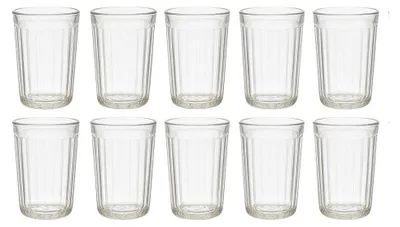 Produktbild von 10 st. Glas Russisch Trinkglas Nostalgie граненых стаканa Vintage Ostalgie