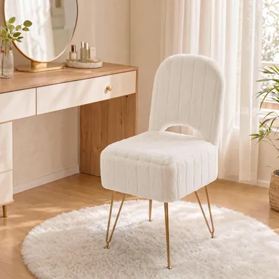 Produktbild von Weicher Polsterhocker mit Rš¹ckenlehne & Stauraum šC Gro?er Sitzhocker in Wei? aus Teddyfleece fš¹r Schlafzimmer & Ankleide, quadratisch mit Aufbewahrung