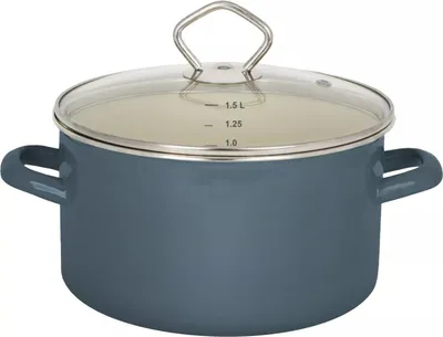 Produktbild von Petrol Fleischtopf Email, mit Glasdeckel, ø: 160 mm