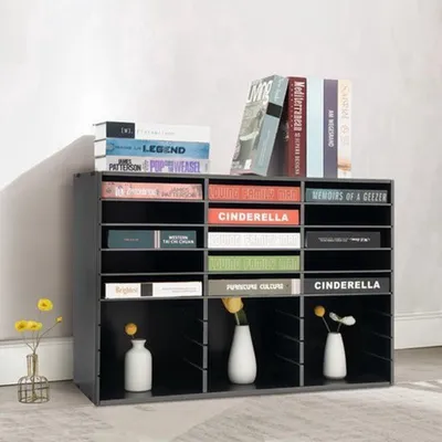 Imagen del producto de Estantería para revistas, color , fabricada en PVC, con organizador de documentos que cuenta con 27 compartimentos