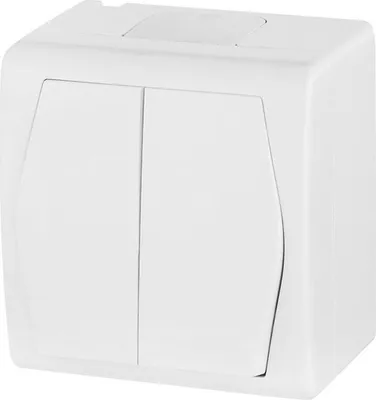 Image de Schalter Hermes2 2G Weiss Ip44 1002-00