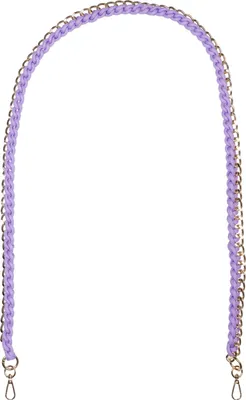 Produktbild von styleBREAKER Taschen Schulterriemen mit eingeflochtener Kette, Wechsel Taschengurt, Handyband, Handykette, Karabiner 02013038