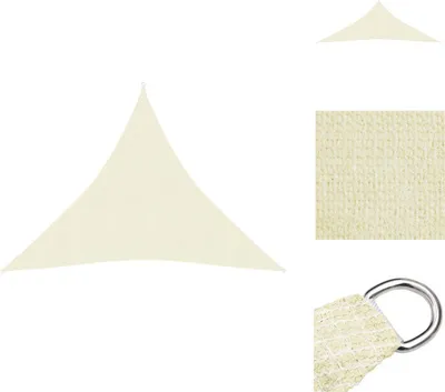Image de vidaXL Voile d'ombrage 160 g/m² Crème 4x4x4 m HDPE - Parasols & Protection solaire