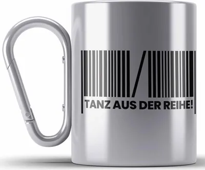 Produktbild von Trendation - Tanzen Edelstahl Tasse Karabiner Geschenk Tänzerin Geschenkideen Frau Mann Mädchen Kinder Spruch Tanz-Lehrer Lehrerin (Silber)
