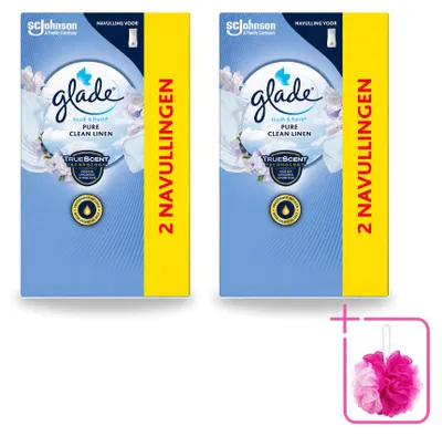 Immagine prodotto di 2 ricariche Glade Touch & Fresh Pure Clean Linen - 10 ml - confezione risparmio - 2 pezzi