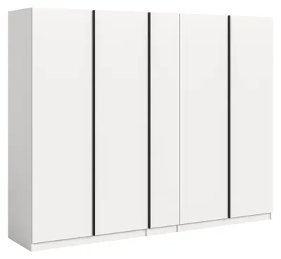 Produktbild von Kleiderschrank Oakland - 230x183x53 cm - 5 Türen - weiß