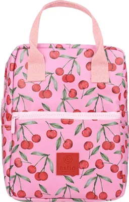 Produktbild von ESTIA | Lunchbag - 7 L - Lunchtasche mit Getränkefach - mit Kirschmuster