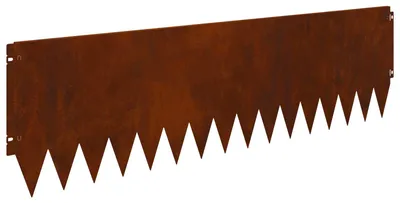 Image de Bordure de Pelouse 20 pcs 103 x 30 cm Acier Rouillé