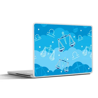 Produktbild von MuchoWow® Laptop Aufkleber Sticker Cover Waage - Muster - Tierkreiszeichen 30x21 cm - Sticker für Laptop - Selbstklebend