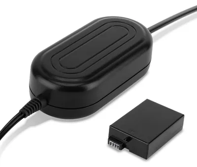 Image de subtel Alimentation + Coupleur DC accumulateur factice appareil photo ACK-E8 (CA-PS700 + DR-E8) compatible avec DC Coupler, Accu Dummy ca. 3m charge timelapse