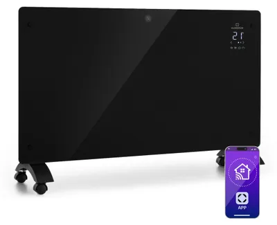 Produktbild von Klarstein Elektroheizung, Konvektor Heizung Freistehend oder Wandmontage, Elektroheizung Energiesparend, App-Control, Leise Heizung Elektrisch, Standgerät Heizkörper Elektrisch mit Thermostat, 2500 W