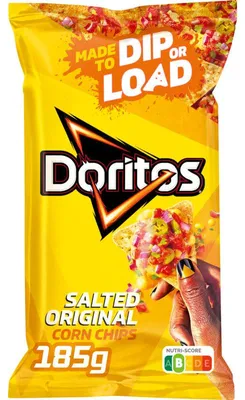 Image de Chips de maïs originales salées Doritos, 185g – collation croustillante aux chips de maïs