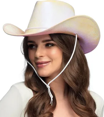 Immagine prodotto di Cappello in paillettes adulto bianco - taglia unica