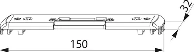 Image de Gâche Maco adaptée à MF pour gâche électrique - Gâche pour fenêtre PVC, acier galvanisé argenté