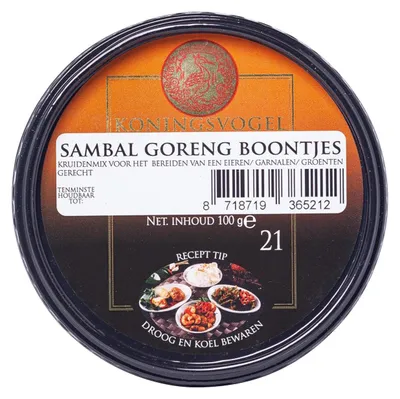 Immagine prodotto di Koningsvogel Boemboe Sambal Goreng Mix 100g – Mix di spezie indonesiane piccanti