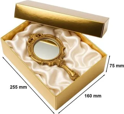 Zdjęcie produktu dla Pudełko Laminowane Ozdobne Na Prezent 255x160x75mm Złote