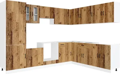 Produktbild von vidaXL 14-tlg. Küchenschrank-Set Kalmar Altholz-Optik Holzwerkstoff