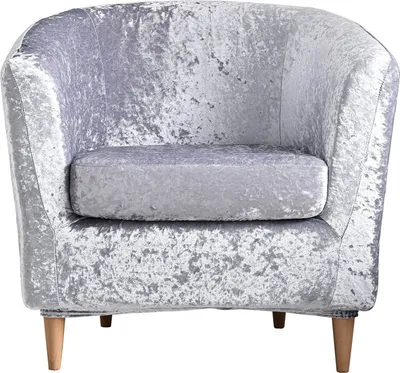 Produktbild von 2 Stück Samt Plüsch Stuhlhussen Hochelastische rutschfeste Tub Stuhlhussen Sofa Möbelschutz,Silber