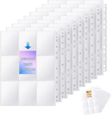 Zdjęcie produktu dla Podwójny organizer na karty z 1080 przezroczystymi przegródkami z PVC